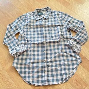 NWT Hollister Gray Gingham Button Down Shirt